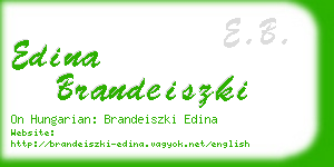 edina brandeiszki business card